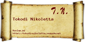 Tokodi Nikoletta névjegykártya
